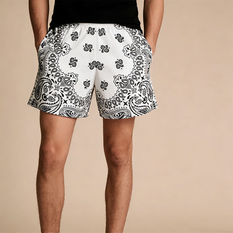 Olivenorma Men's Trendy Summer Printed Athletic Fitness Basketball Running Shorts Pants - image 62