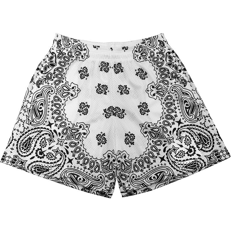 Olivenorma Men's Trendy Summer Printed Athletic Fitness Basketball Running Shorts Pants - White - 3XL - image 61