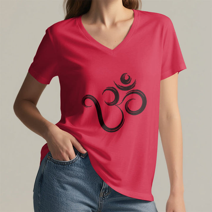 Olivenorma Breathe Yoga Meditation Inspirational V-Neck T-Shirt - image 13