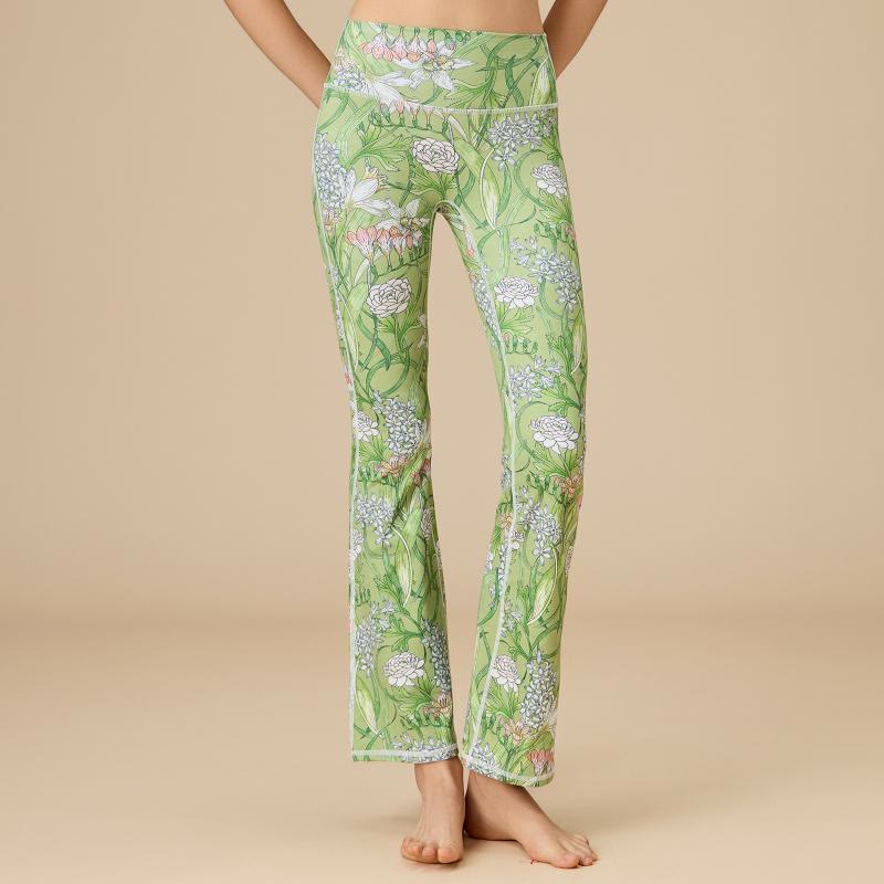 Olivenorma Women's Sculpted High-Waist Flare Yoga Pants - Fantasy Garden - XL - image 20