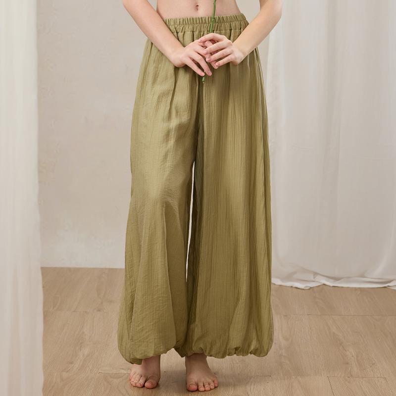Olivenorma Women's Zen Lantern Wide Leg Pants - Moss Green - XL - image 7