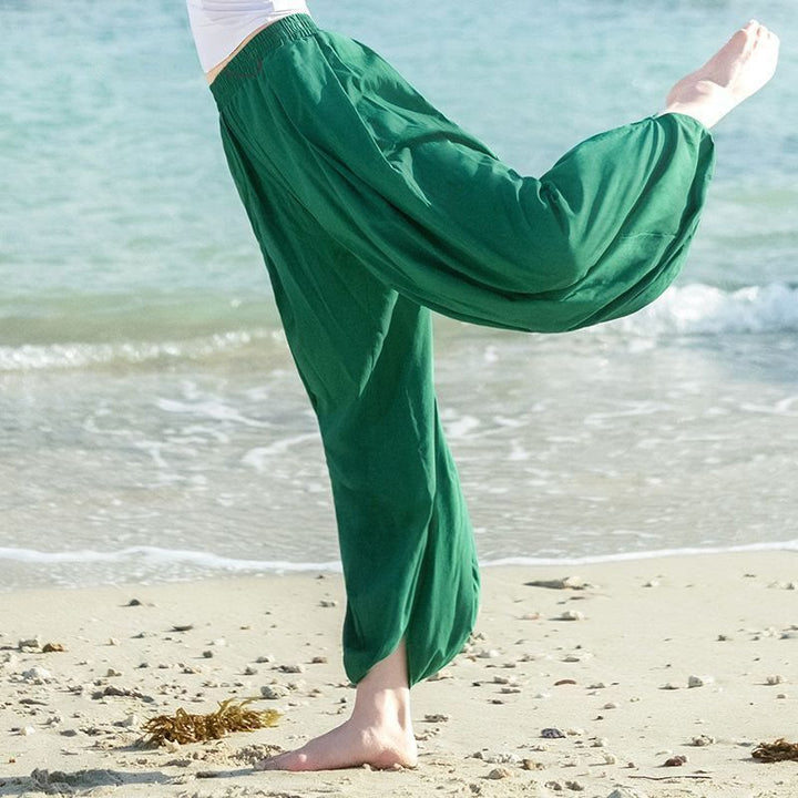 Olivenorma Women's Yoga Harem Pants - Grass Green - XL - image 6