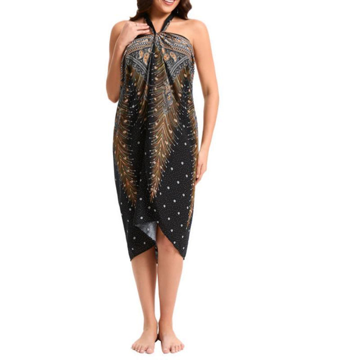 Olivenorma Women's One-Piece Wide Leg Wrap Dress - image 3