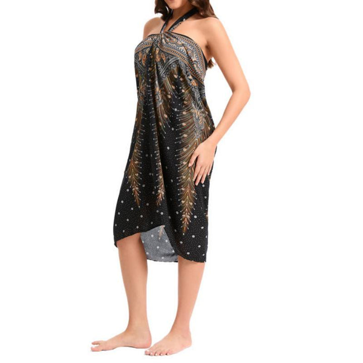 Olivenorma Women's One-Piece Wide Leg Wrap Dress - image 4