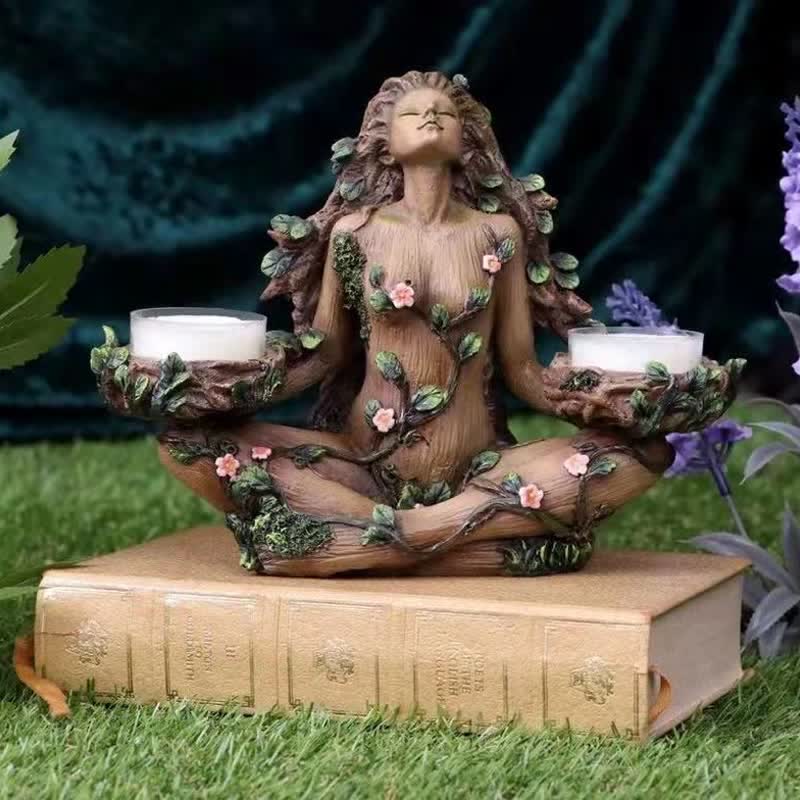 Olivenorma Balance of Nature Female Tree Spirit Tealight Decoration