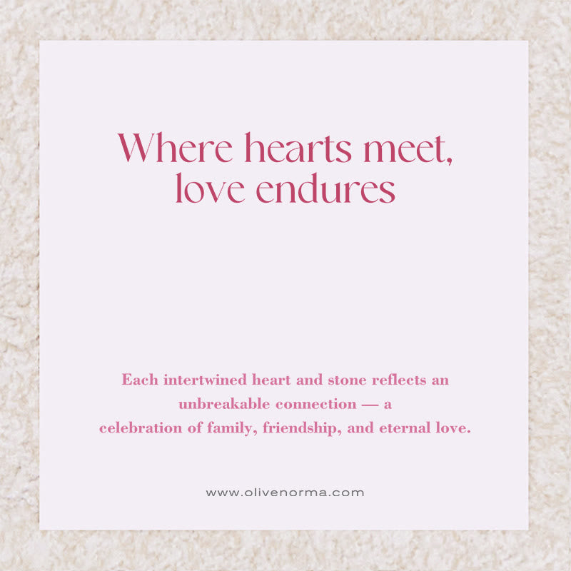 Olivenorma Personalized 1-8 Birthstones Heart Knot Gift Card Bracelet - Silver - With Gift Card - 8 Birthstones - image 1