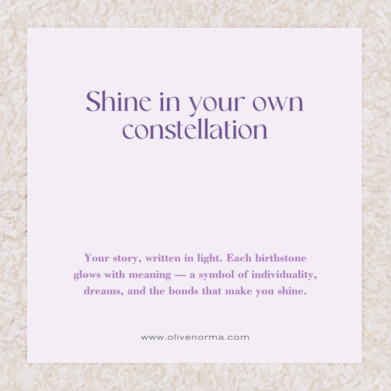 Olivenorma S925 Sterling Silver Birthstone Diamond Gift Card Ring - Golden - With Birthstone Card - 5 Birthstones - image 1