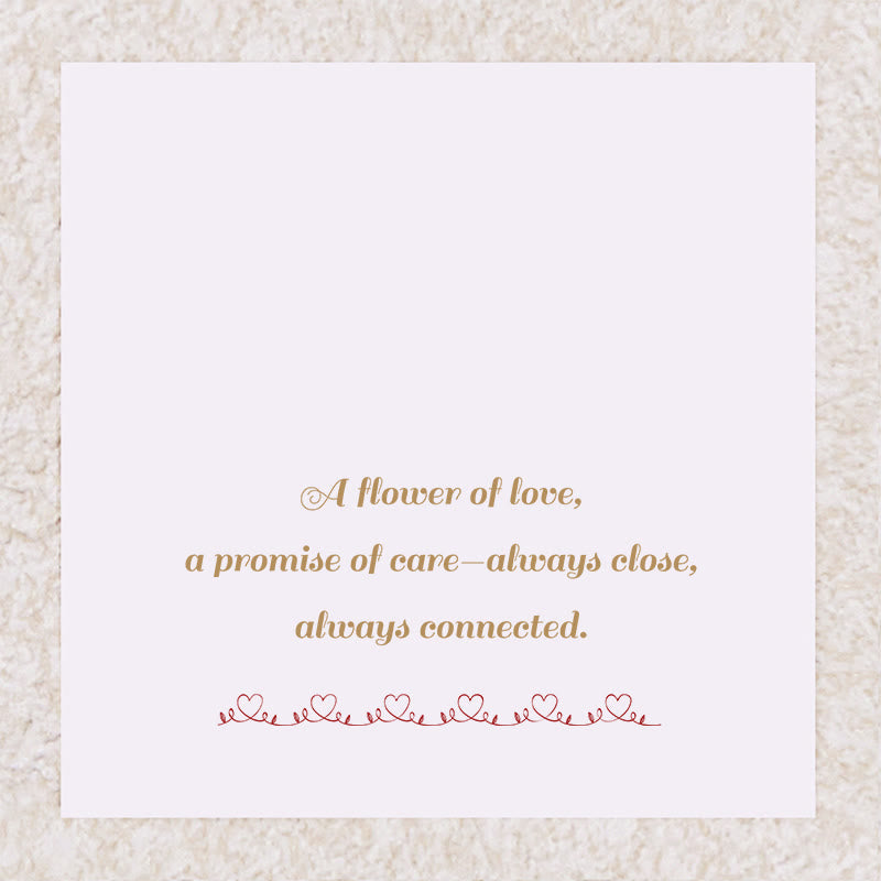 Olivenorma Rose Flower Love Heart Birthstone Gift Card Necklace - December-Turquoise&Blue Topaz - Card 2 - image 2