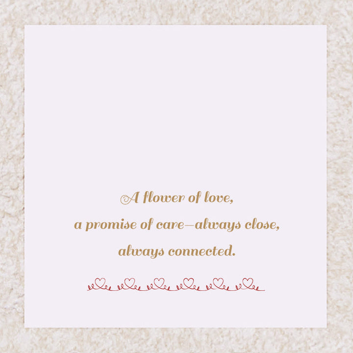 Olivenorma Rose Flower Love Heart Birthstone Gift Card Necklace - December-Turquoise&Blue Topaz - Card 2 - image 2