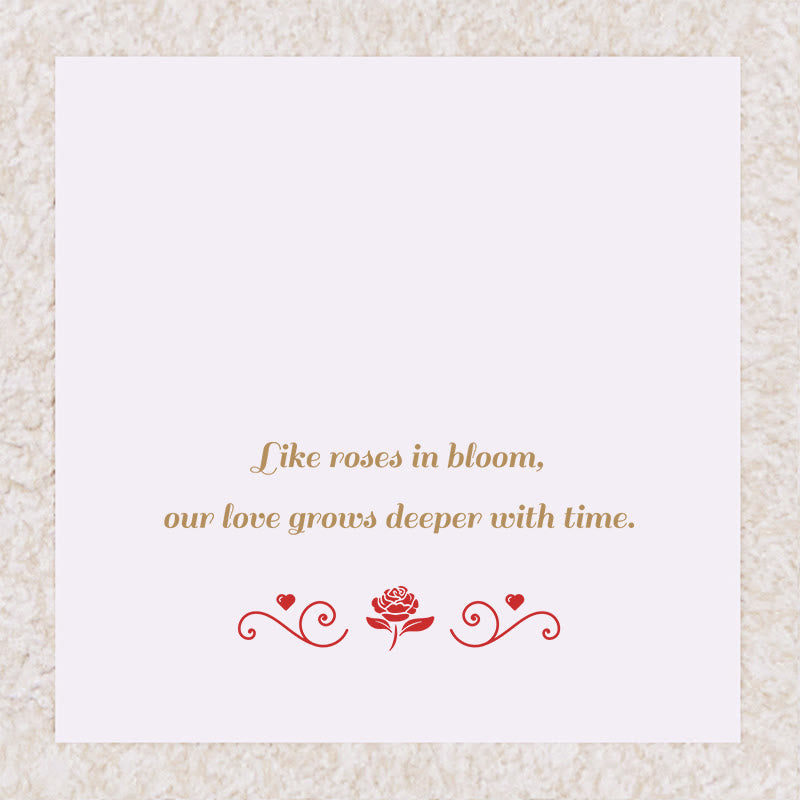 Olivenorma Double Roses Flower Heart Birthstone Gift Card Necklace - December-Turquoise&Blue Topaz - Card 2 - image 2