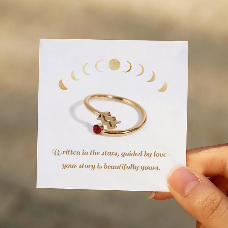 Olivenorma Zodiac Birthstone Gift Card Ring - image 1