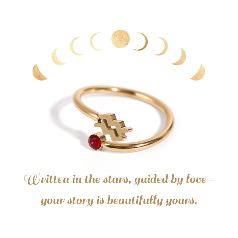 Olivenorma Zodiac Birthstone Gift Card Ring - image 0