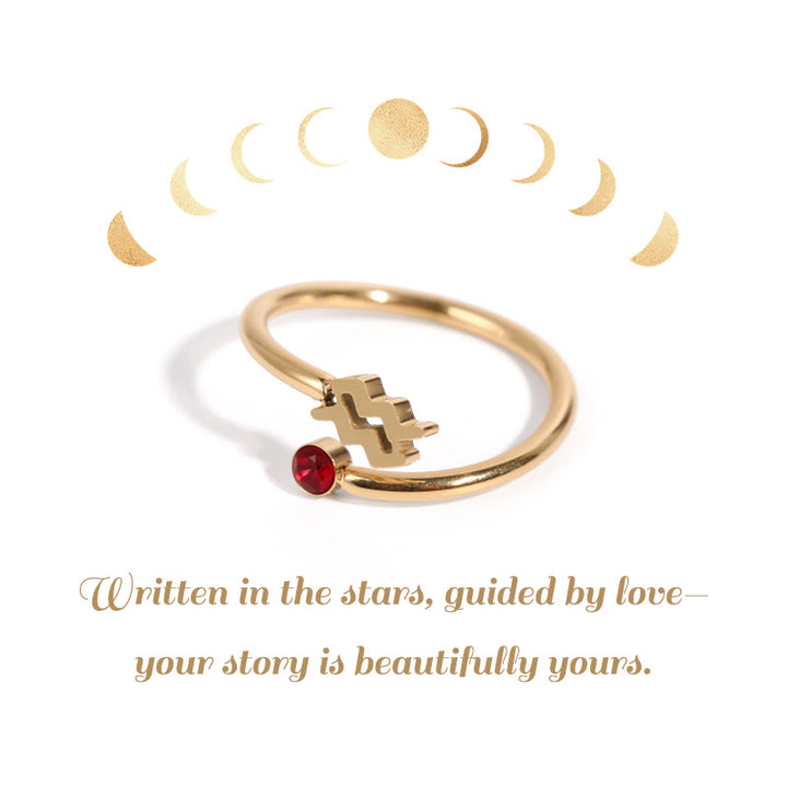 Olivenorma Zodiac Birthstone Gift Card Ring - image 0