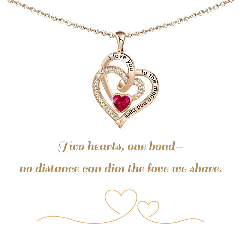 Olivenorma Hearts and Hearts Birthstone Gift Card Necklace - image 0