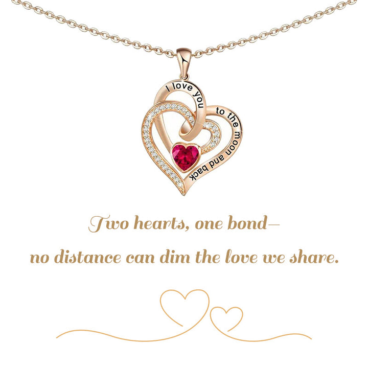 Olivenorma Hearts and Hearts Birthstone Gift Card Necklace - image 0
