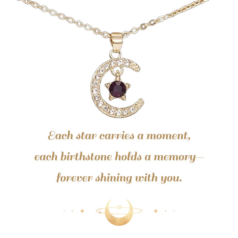 Olivenorma Month Birthstone Star Creative Gift Card Necklace - image 0