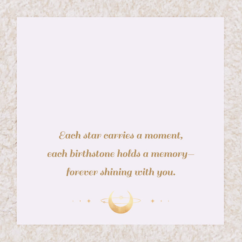 Olivenorma Month Birthstone Star Creative Gift Card Necklace - December-Sky Blue Zircon - Card 2 - image 2