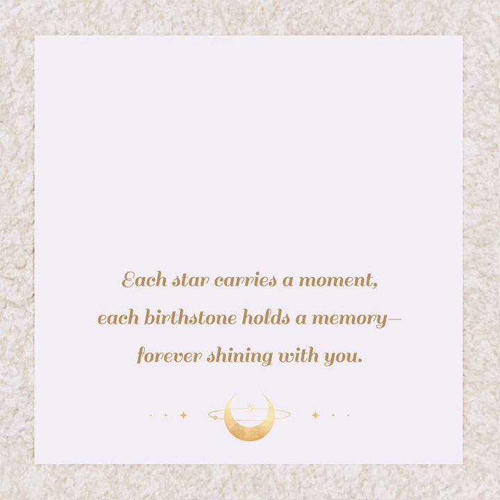 Olivenorma Month Birthstone Star Creative Gift Card Necklace - December-Sky Blue Zircon - Card 2 - image 2