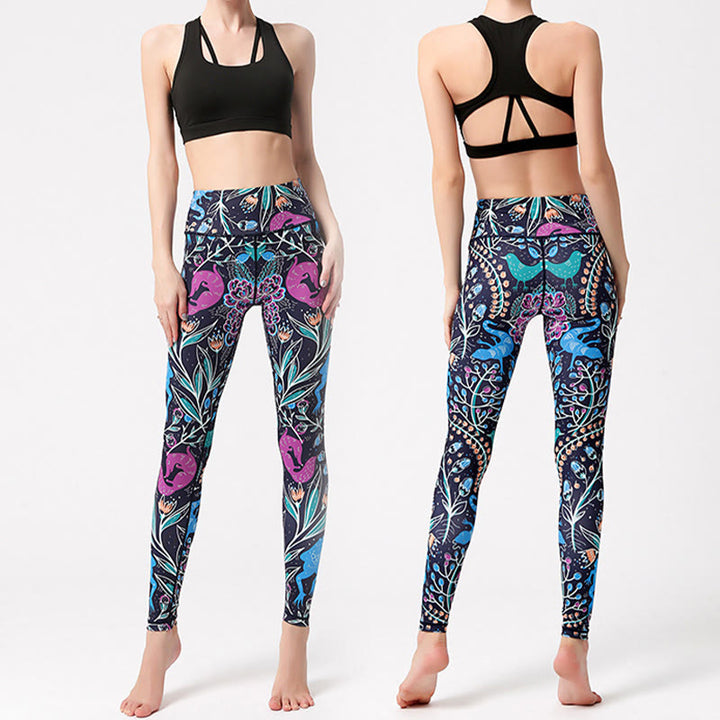 Olivenorma High-Waisted Nature-Inspired Print Yoga Pants - image 4