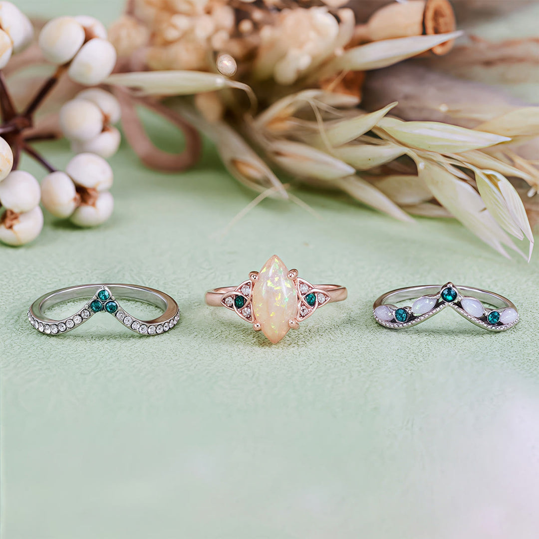 FREE Today: Eternal Glow Opal Promise Ring Set - image 8
