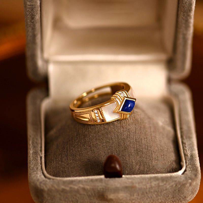 Olivenorma Rhombus Lapis Lazuli Ring - image 3