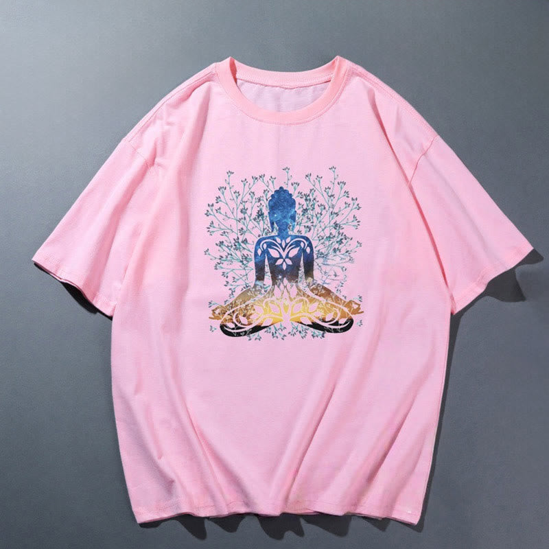 Olivenorma Pink Yoga Breathable Comfortable T-Shirt - Meditation 4 - 2XL - image 7