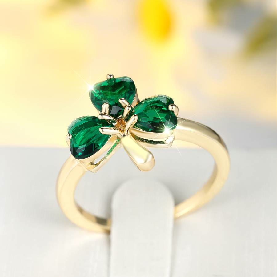 FREE Today: Lucky Green Three-leaf Clover Ring - image 4