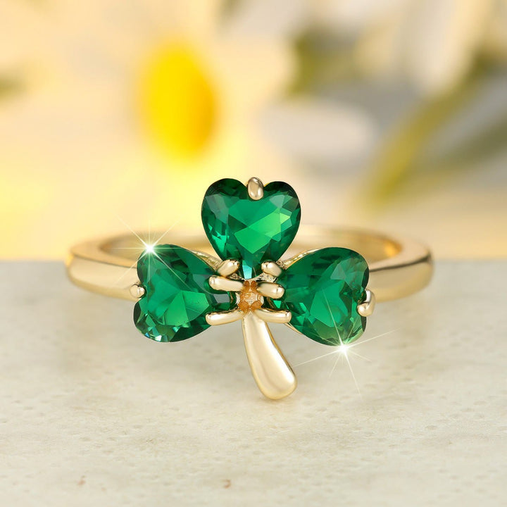 FREE Today: Lucky Green Three-leaf Clover Ring - image 3