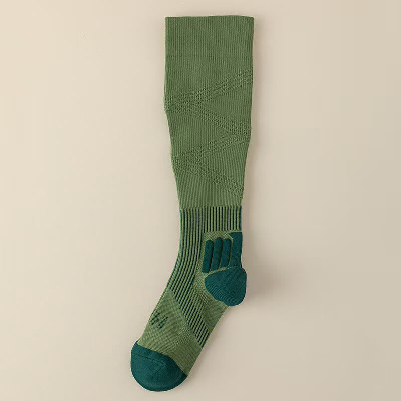 Olivenorma Leg Warmer Style Stretch Knit Pilates Barre Warm-Up Socks for Dance & Fitness Yoga Socks  - Green - 10 Pairs - image 1