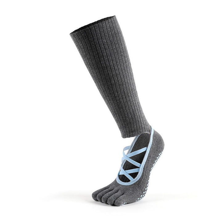 Olivenorma Elastic Strap Yoga Barre Socks Anti-Slip Grip Pilates Training for Women with Secure Cross Strap & Breathable Comfort Socks - image 7