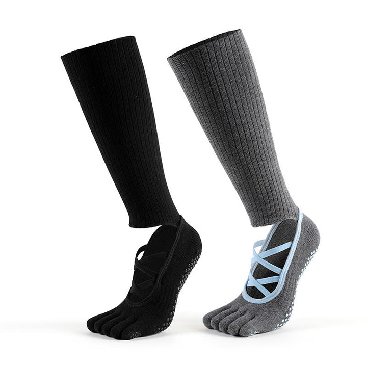 Olivenorma Elastic Strap Yoga Barre Socks Anti-Slip Grip Pilates Training for Women with Secure Cross Strap & Breathable Comfort Socks - image 12