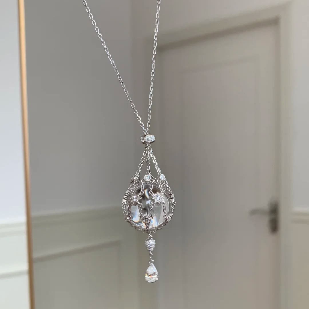 FREE Today: Dream Catcher Elegance Stunning Crystal Necklace Crystal Ball Necklace - image 6