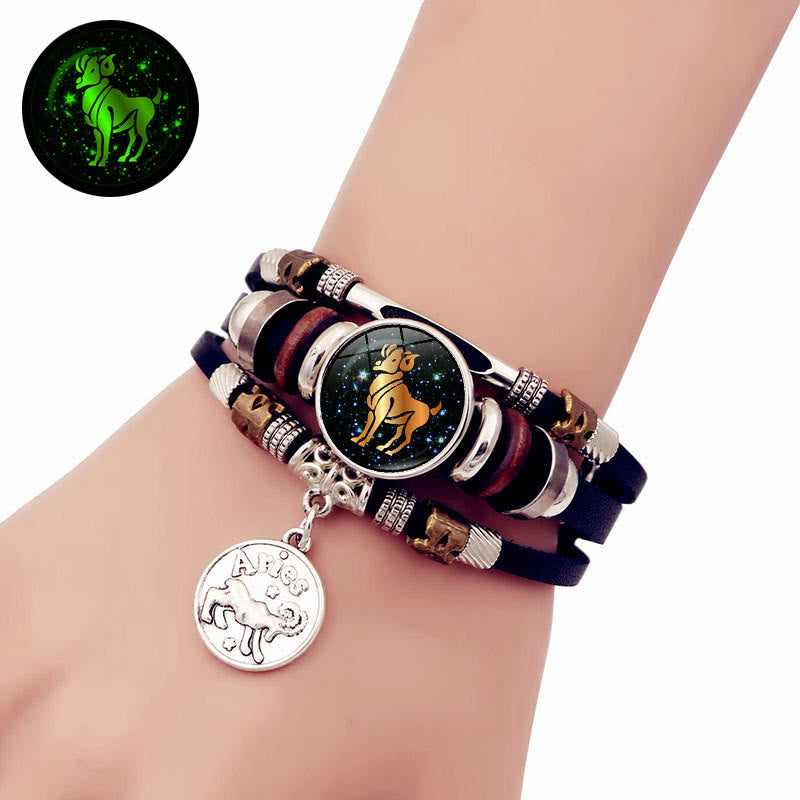 Olivenorma 12 Constellations Glow-in-the-Dark Zodiac Bracelet - image 1