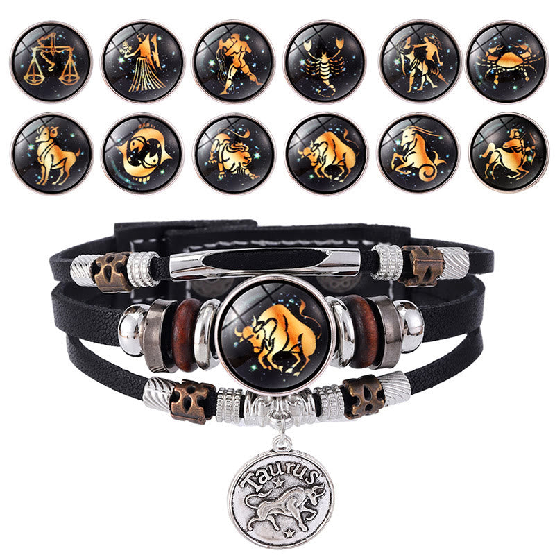 Olivenorma 12 Constellations Glow-in-the-Dark Zodiac Bracelet - image 2