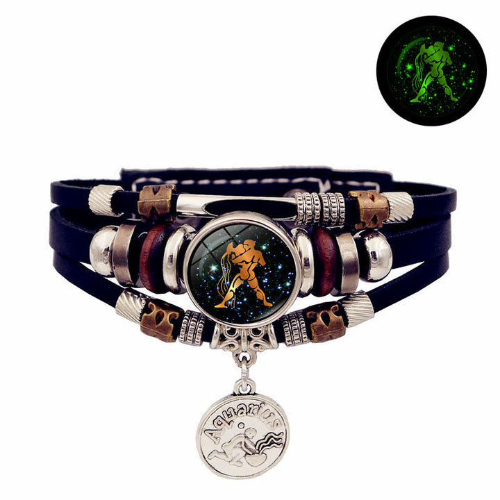 Olivenorma 12 Constellations Glow-in-the-Dark Zodiac Bracelet - Aquarius - image 13