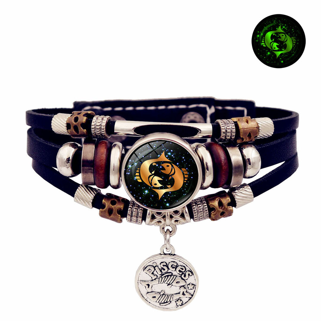 Olivenorma 12 Constellations Glow-in-the-Dark Zodiac Bracelet - Pisces - image 14