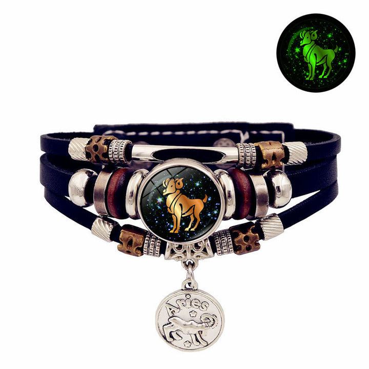 Olivenorma 12 Constellations Glow-in-the-Dark Zodiac Bracelet - Aries - image 0
