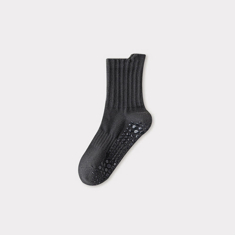 Olivenorma Professional Training Full-Toe Cotton Blend Anti-Slip Supportive Men's Yoga Socks - Dark Gray - US 6.5-10 - 10Pairs - image 10