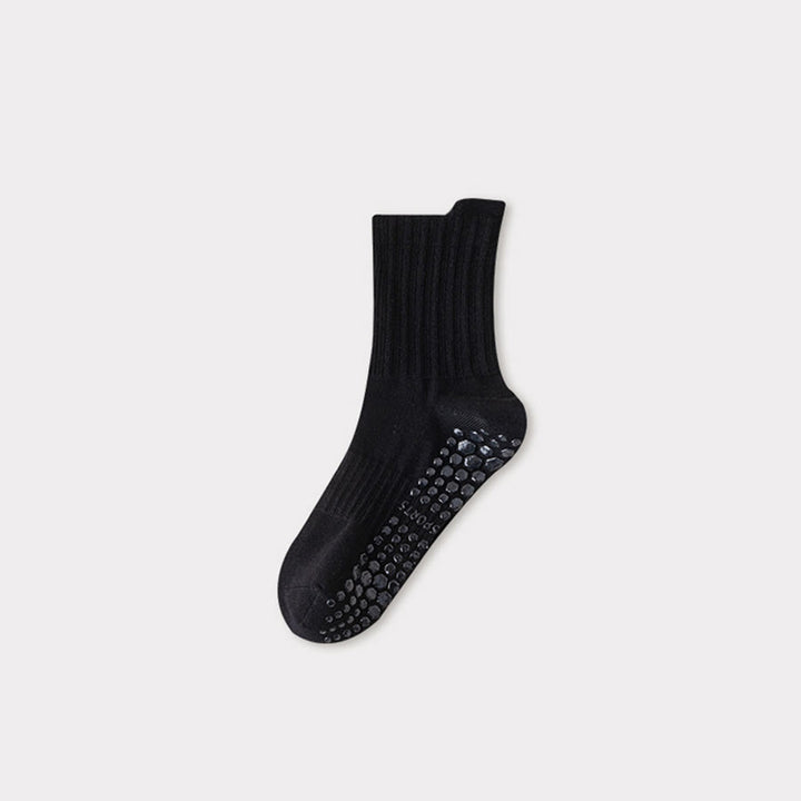 Olivenorma Professional Training Full-Toe Cotton Blend Anti-Slip Supportive Men's Yoga Socks - Black - US 6.5-10 - 10Pairs - image 11