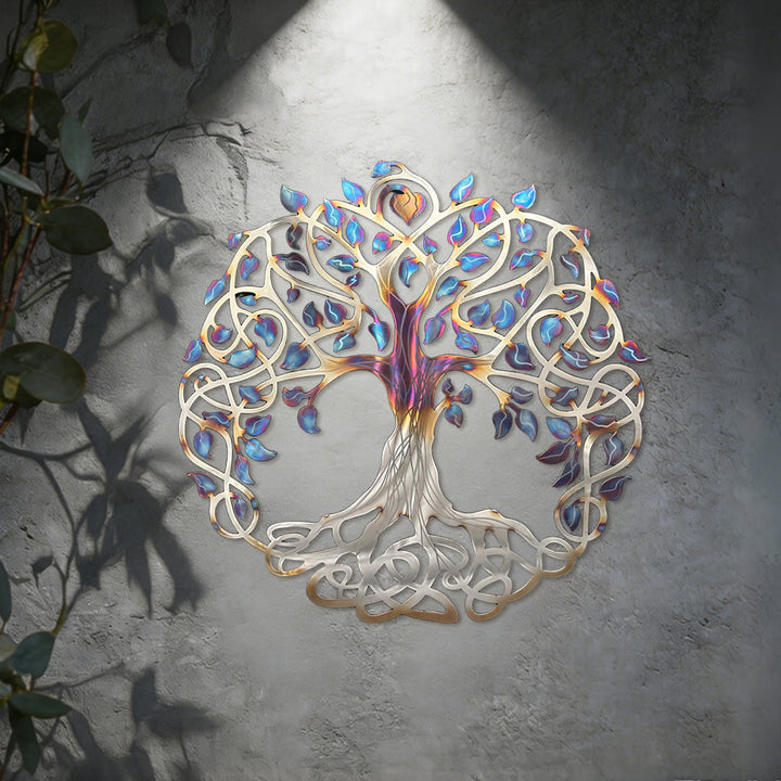 Olivenorma Iridescent Celtic Tree Of Life Metal Wall Decor - image 4