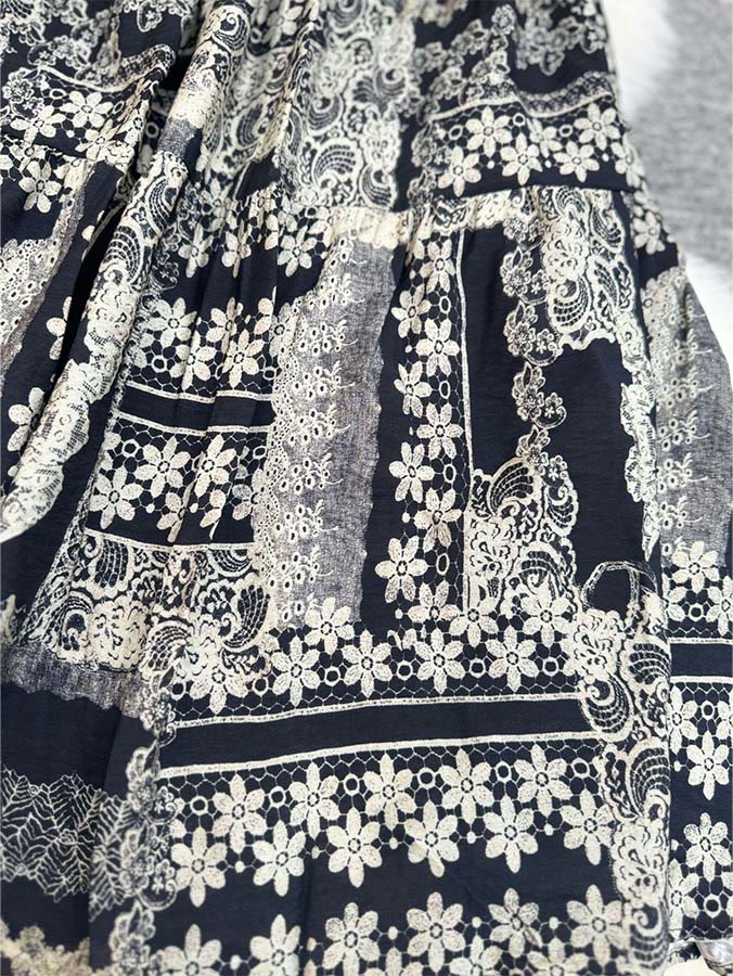 Olivenorma Boho Patchwork High Waist Maxi Women's Dress - image 25