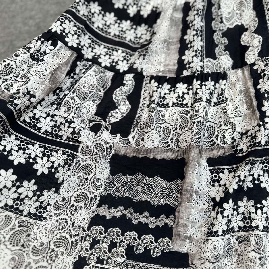 Olivenorma Boho Patchwork High Waist Maxi Women's Dress - image 21