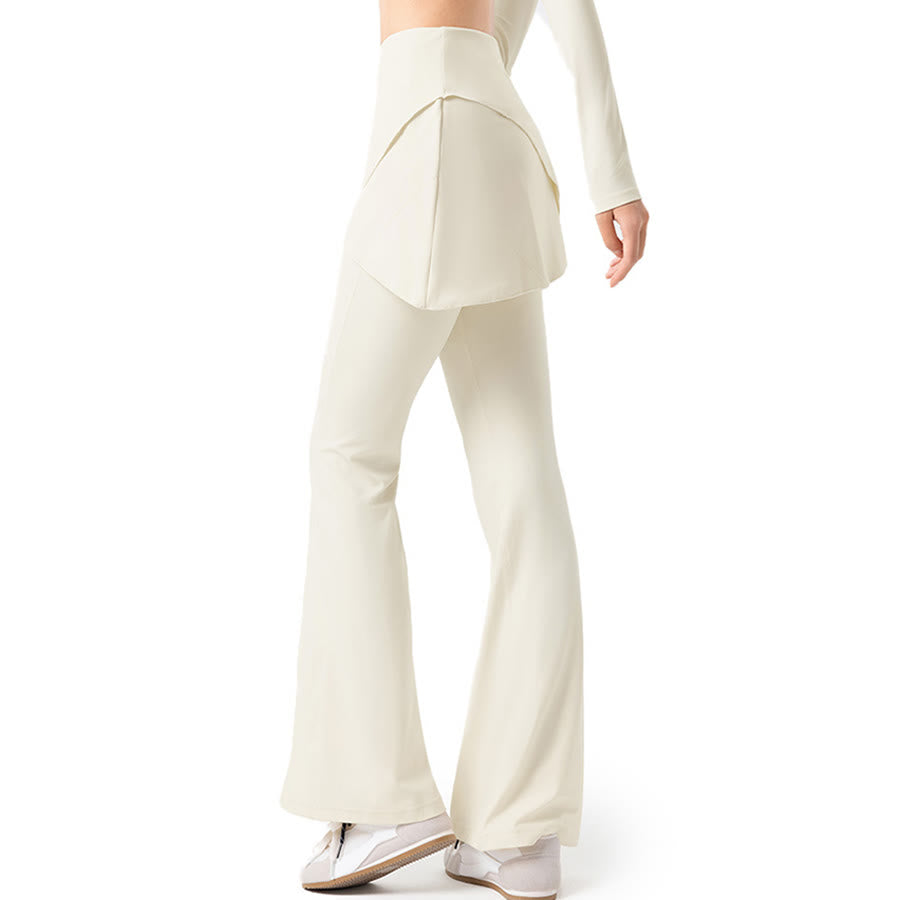 Olivenorma Yoga Flare Skirted High Waist Long Women's Pants - image 14