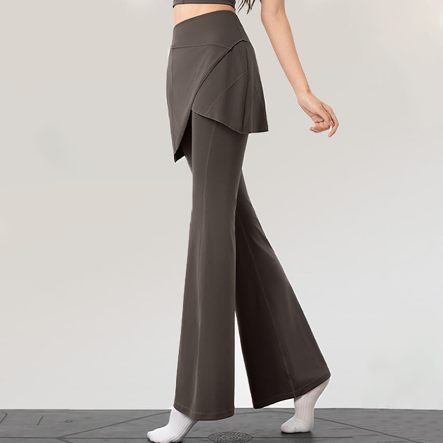 Olivenorma Yoga Flare Skirted High Waist Long Women's Pants - image 8
