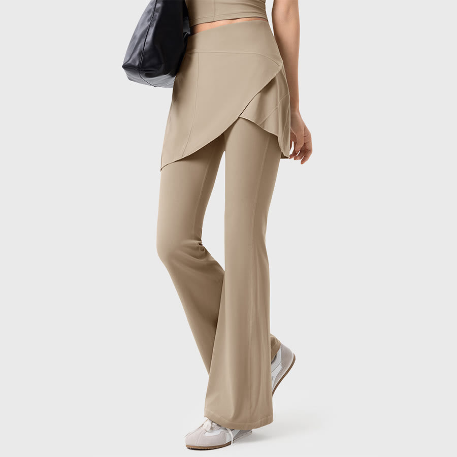 Olivenorma Yoga Flare Skirted High Waist Long Women's Pants - image 11