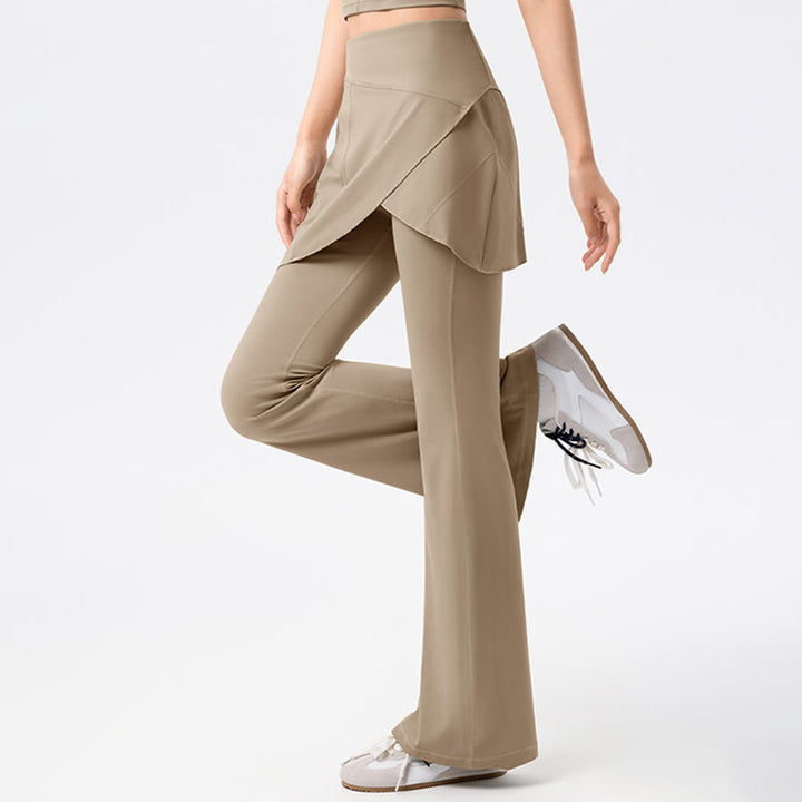 Olivenorma Yoga Flare Skirted High Waist Long Women's Pants - image 12
