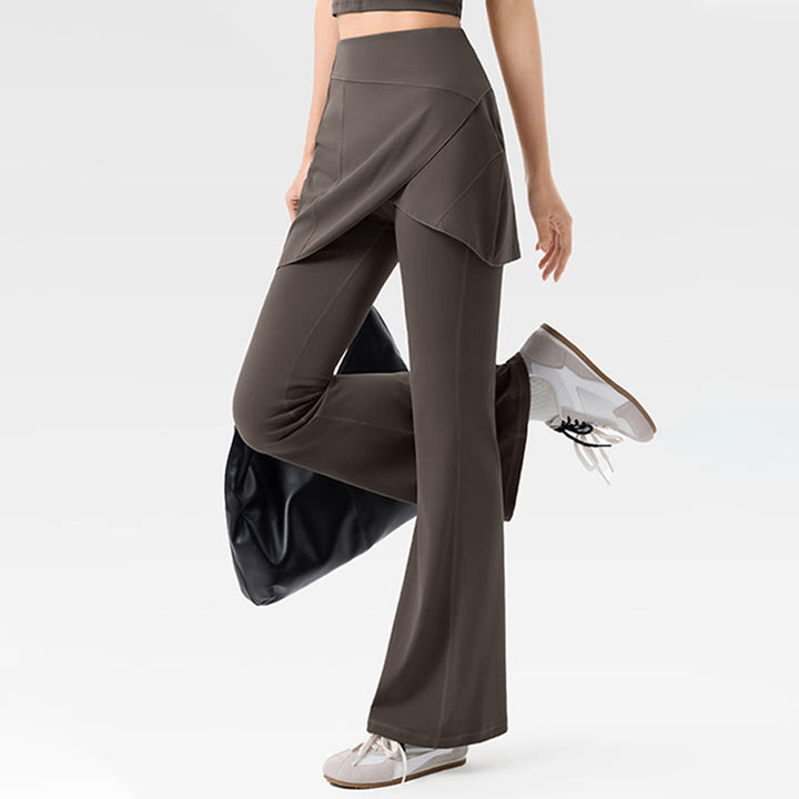 Olivenorma Yoga Flare Skirted High Waist Long Women's Pants - image 5