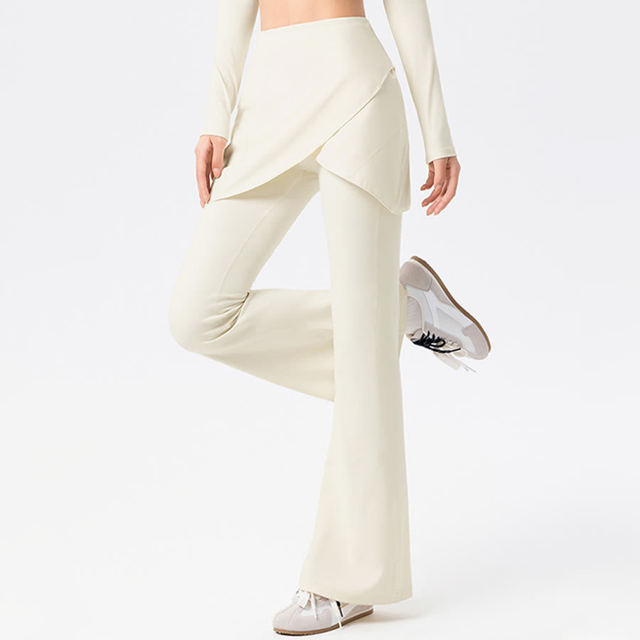 Olivenorma Yoga Flare Skirted High Waist Long Women's Pants - image 15