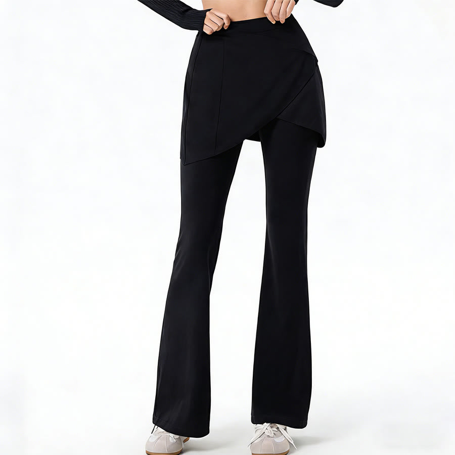 Olivenorma Yoga Flare Skirted High Waist Long Women's Pants - image 3
