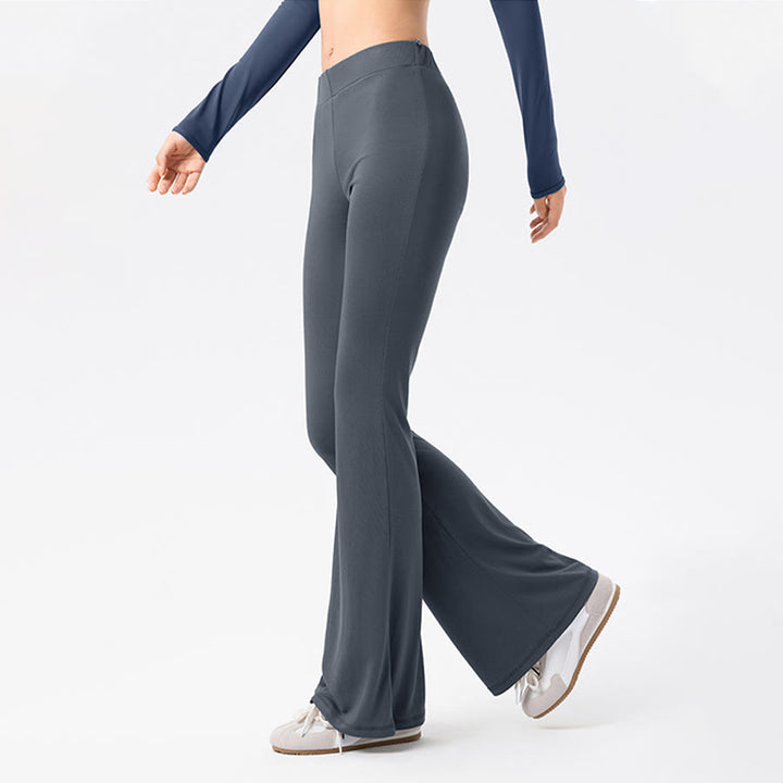 Olivenorma Flare Leg High Waist Tie Wrap Long Women's Yoga Pants - image 5
